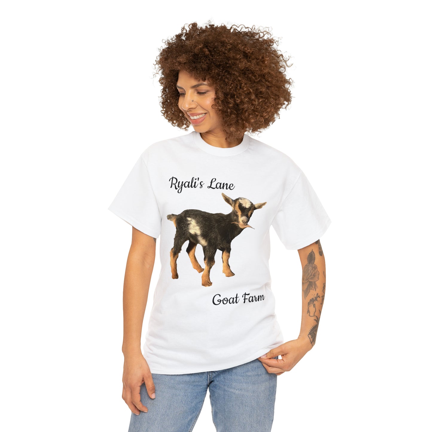 Unisex Heavy Cotton Tee - Ryali's Lane Goat Farm #1
