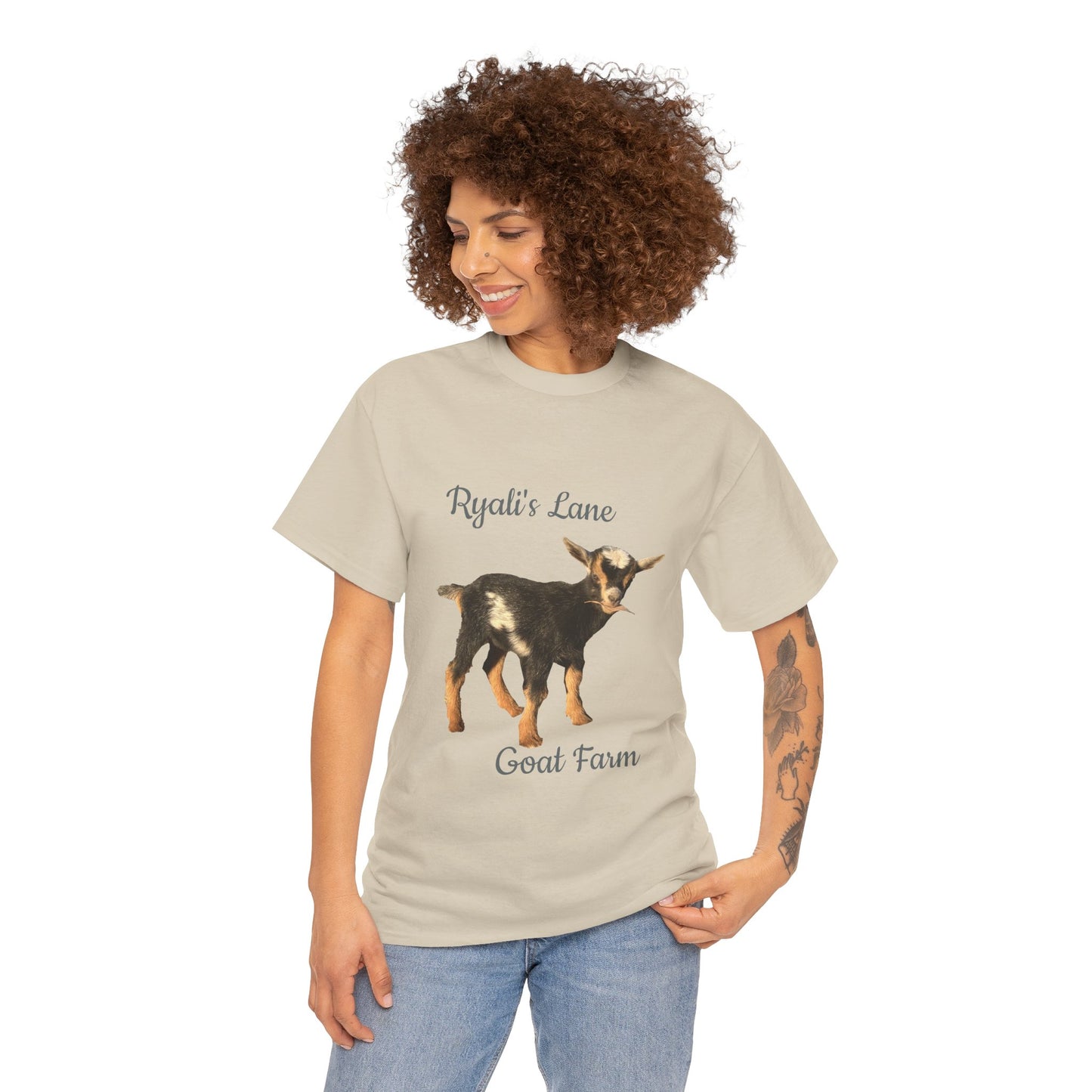 Unisex Heavy Cotton Tee - Ryali's Lane Goat Farm #2