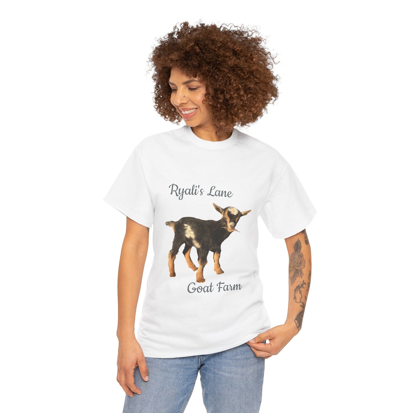 Unisex Heavy Cotton Tee - Ryali's Lane Goat Farm #2