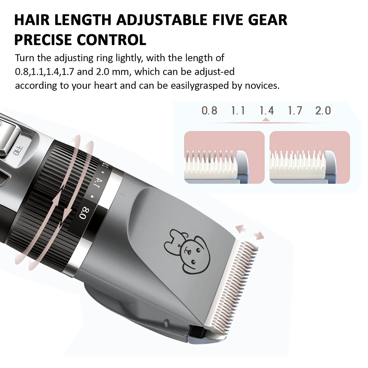 Cordless Goat Clippers also for Dog or Cat includes Grooming Kit Pet Hair Shaver Trimmer Scissors