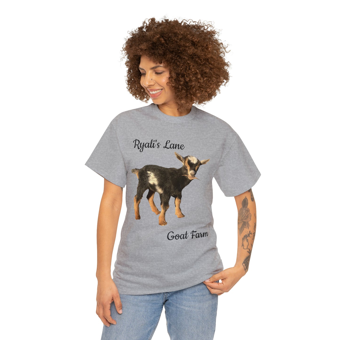 Unisex Heavy Cotton Tee - Ryali's Lane Goat Farm #1