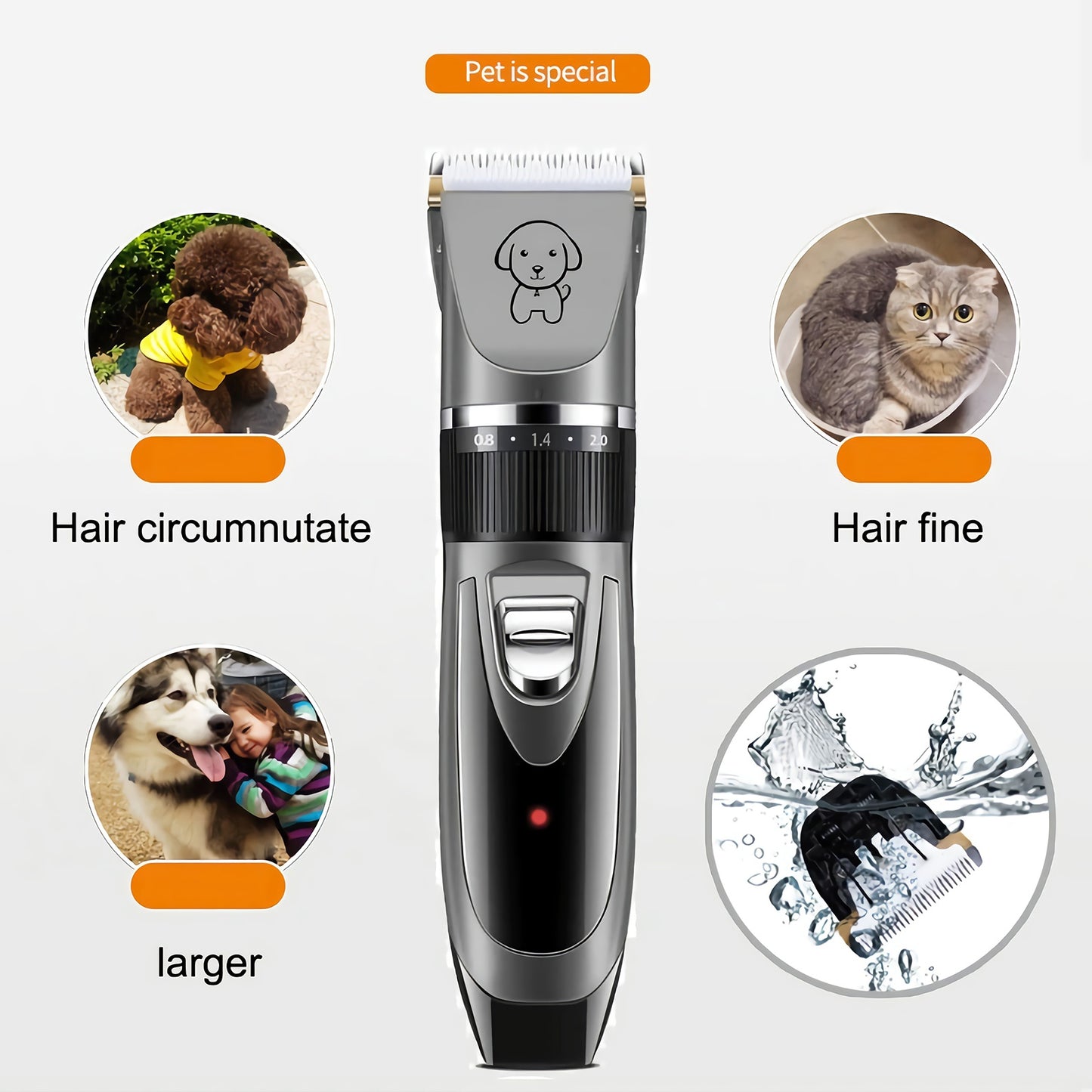 Cordless Goat Clippers also for Dog or Cat includes Grooming Kit Pet Hair Shaver Trimmer Scissors