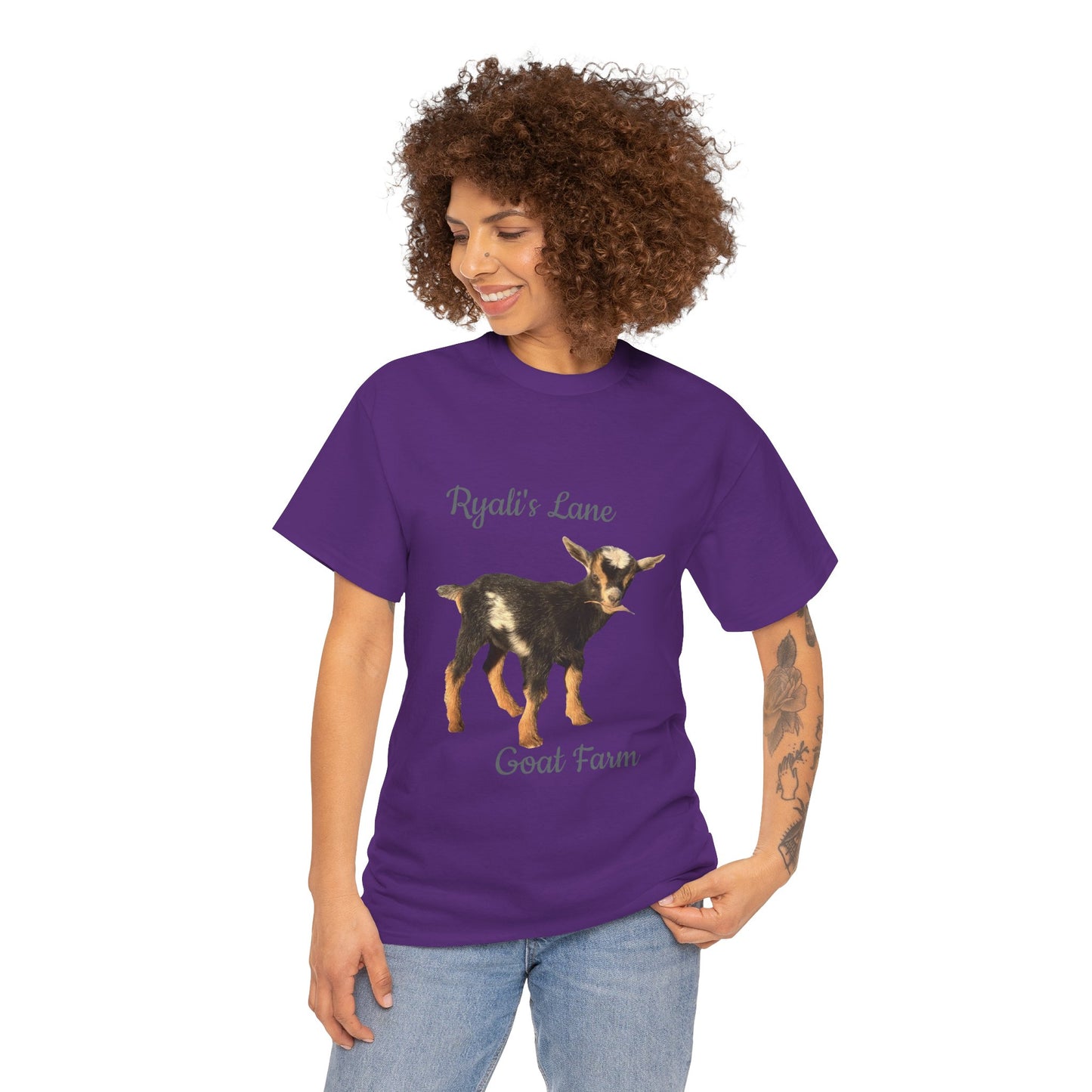 Unisex Heavy Cotton Tee - Ryali's Lane Goat Farm #2