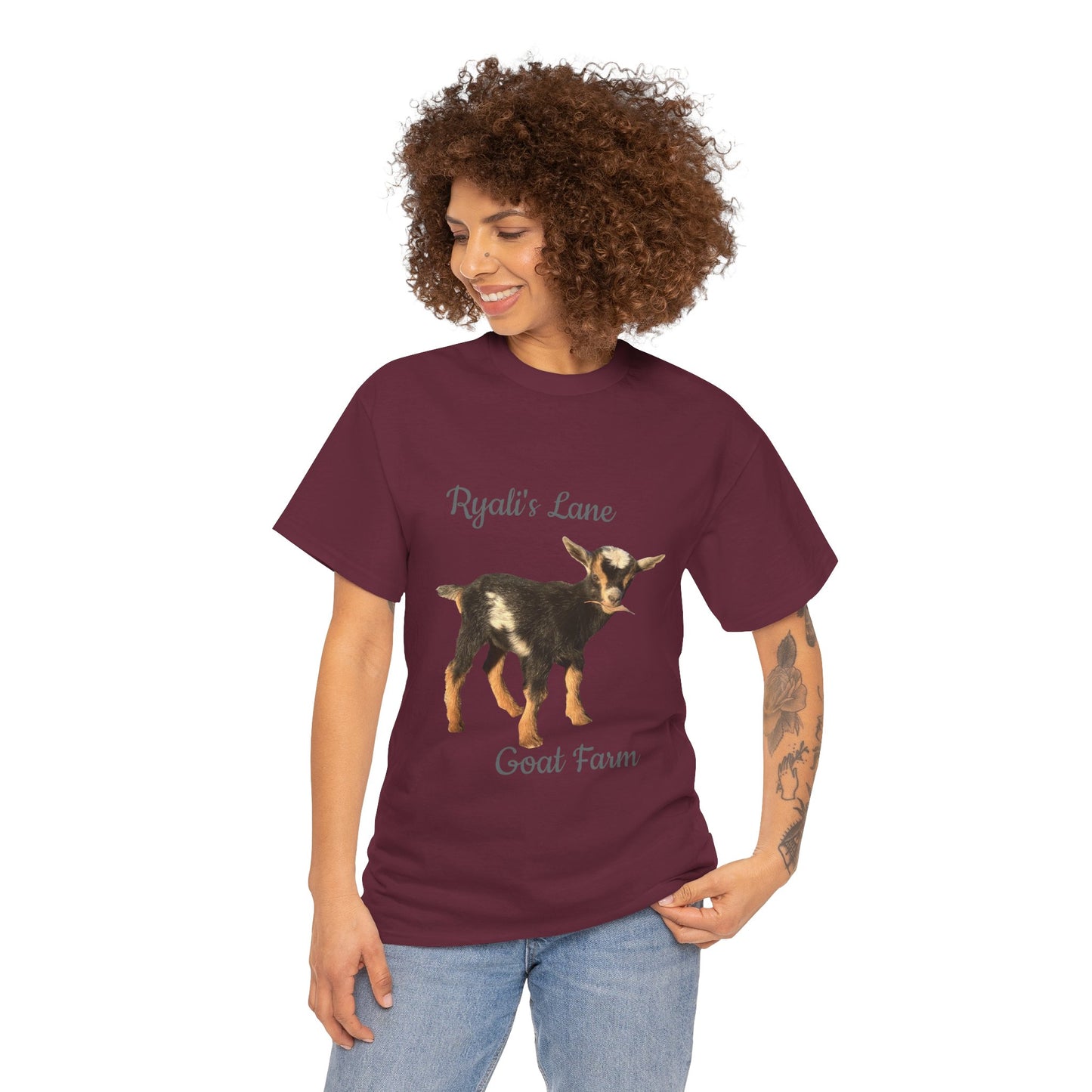 Unisex Heavy Cotton Tee - Ryali's Lane Goat Farm #2