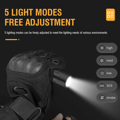 Super Bright Goat Tactical Flashlight Torch Super Bright LED Zoomable Torch